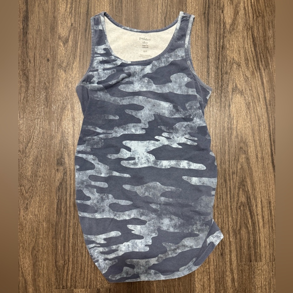 Paisley Sky maternity tank